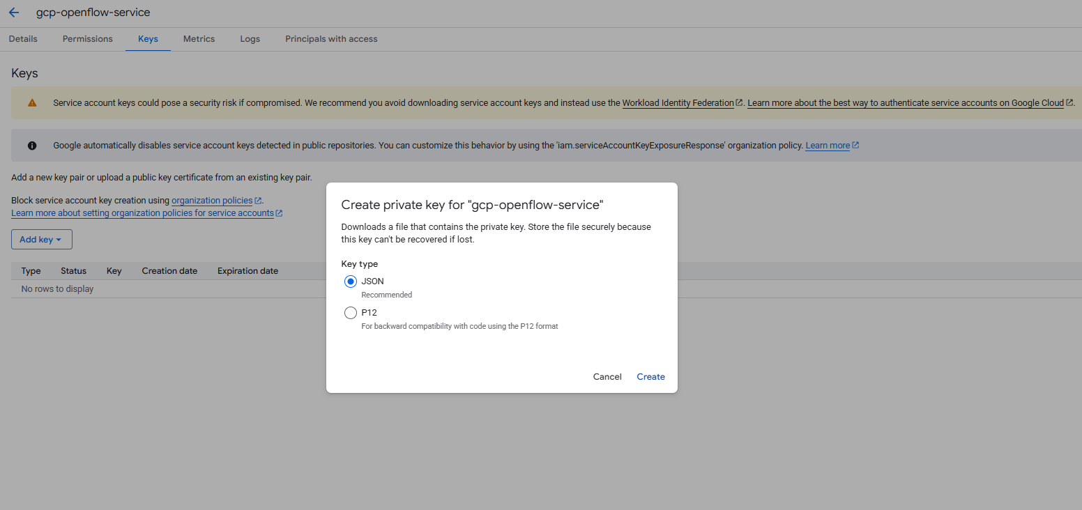 Creating Google Service Account and Key - Openflow - Snowflake Openflow - ETL - Extract Transform Load - ETL Tools - Virtual Private Cloud - VPC - AWS VPC - AWS Virtual Private Cloud - VPC Mode - RBAC - Snowflake RBAC - CloudFormation - AWS CloudFormation - Apache NiFi - NiFi - NiFi Processors - Data Integration - Data Integration Tools - Snowflake Cortex - BYOC - Bring Your Own Cloud - Control Plane - Openflow Control Plane - Snowflake Connectors - OAuth2 Authentication - Data Plane - Control and Data Plane - Snowpark Container Services - Snowflake SPCS - Snowflake Integration - Snowflake Data Integration - Snowpipe - Snowflake Snowpipe - Google Drive Integration - Snowflake COPY - Snowflake Image Repository - Snowflake Openflow Connector - Openflow Deployment - Openflow agent - Snowflake Openflow Setup - Snowflake Openflow Tutorial