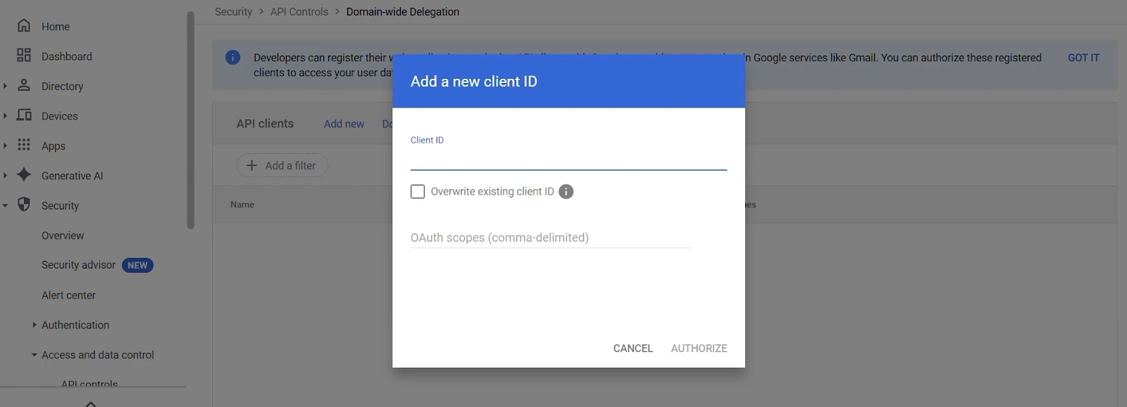 Adding new OAuth2 Client ID and scopes - Google Drive Integration - Snowflake Openflow