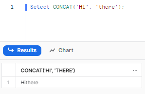 Joining two strings using Snowflake CONCAT function
