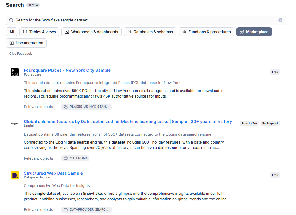 Snowflake Universal Search 101—Quickly Locate Your Data (2025)