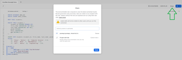 HOW TO: Use Snowsight to Query, Visualize & Share Data